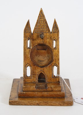 Lot 25 - A 19th century stained beech pocket watch...