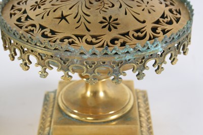 Lot 31 - A pair of gilt metal censers, each having a...