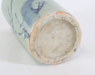 Lot 39 - A Chinese celadon glazed sleeve vase,...