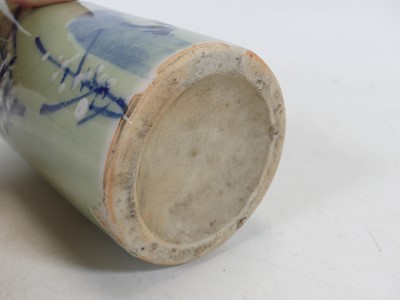 Lot 39 - A Chinese celadon glazed sleeve vase,...
