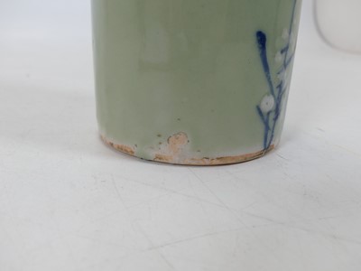 Lot 39 - A Chinese celadon glazed sleeve vase,...