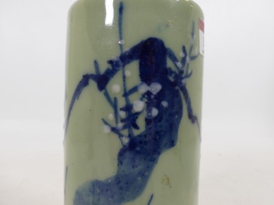 Lot 39 - A Chinese celadon glazed sleeve vase,...