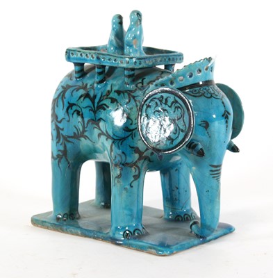Lot 46 - An Ottoman style turquoise glazed earthenware...