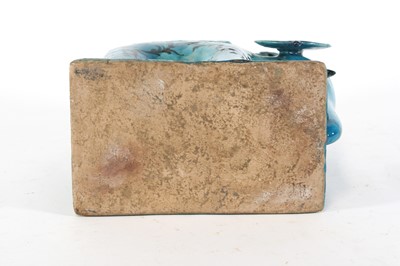 Lot 46 - An Ottoman style turquoise glazed earthenware...