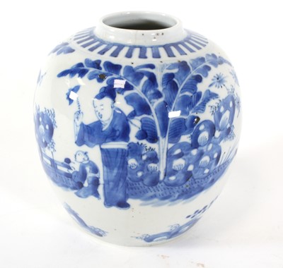 Lot 50 - A Chinese export porcelain blue and white soup...