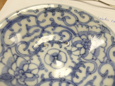 Lot 50 - A Chinese export porcelain blue and white soup...