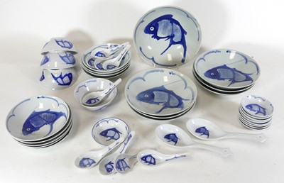 Lot 56 - A Chinese porcelain part table service,...