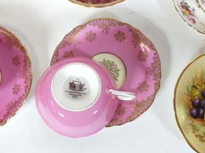 Lot 57 - A collection of teacups and saucers, to...