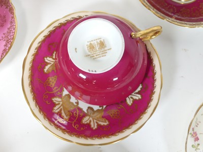 Lot 57 - A collection of teacups and saucers, to...