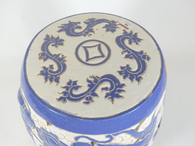 Lot 80 - A contemporary Chinese pottery garden seat,...