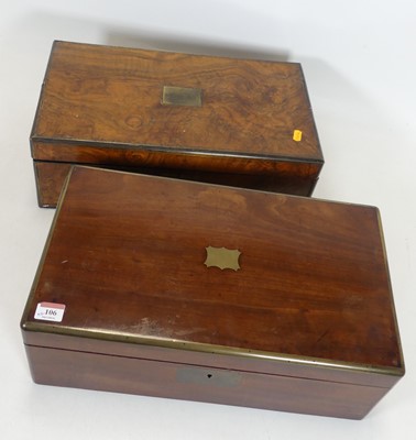 Lot 106 - A 19th century mahogany brass bound writing...