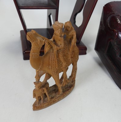 Lot 113 - A 20th century Chinese hardwood vase stand, of...