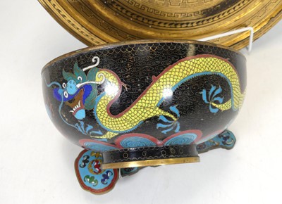 Lot 116 - A Chinese cloisonne enamel ruyi sceptre, with...