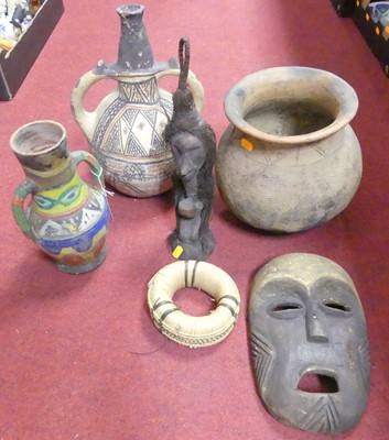 Lot 135 - A collection of African tribal wares, to...