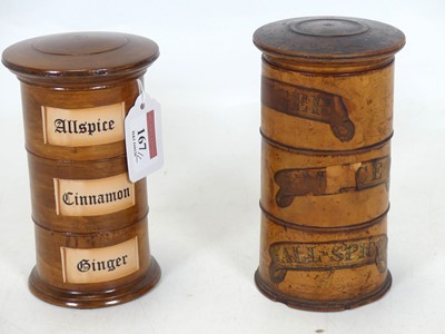 Lot 167 - A 19th century turned sycamore three section...