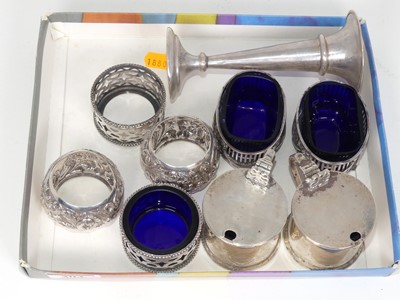 Lot 303 - A pair of mid 20th century silver open salts,...