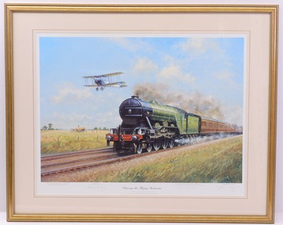 Lot 38 - John Young Framed and Glazed signed Railway...