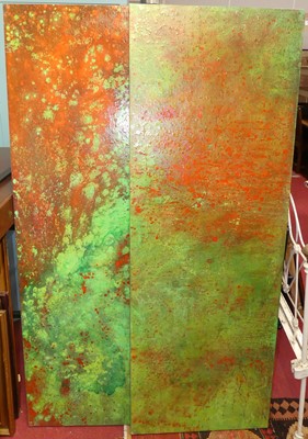 Lot 1070 - F. Gray (contemporary) - Untitled, diptych,...