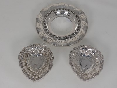 Lot 326 - A pair of late Victorian silver bonbon dishes,...