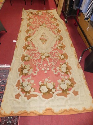 Lot 1244 - An Aubusson woollen rug, having typical floral...