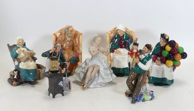 Lot 550 - A collection of Royal Doulton figures to...