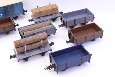 Lot 6 - G gauge 32mm, eight wagons to include a box...