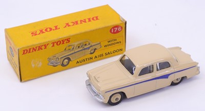 Lot 1006 - Dinky Toys, 176 Austin A105 saloon, cream body,...