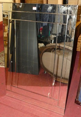 Lot 1312 - A contemporary rectangular wall mirror, 105 x...