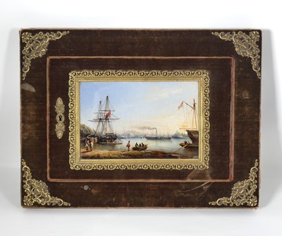 Lot 442 - A 19th century French desk blotter being...