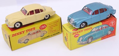 Lot 1066 - Dinky Toys boxed Jaguar diecast group, 2...