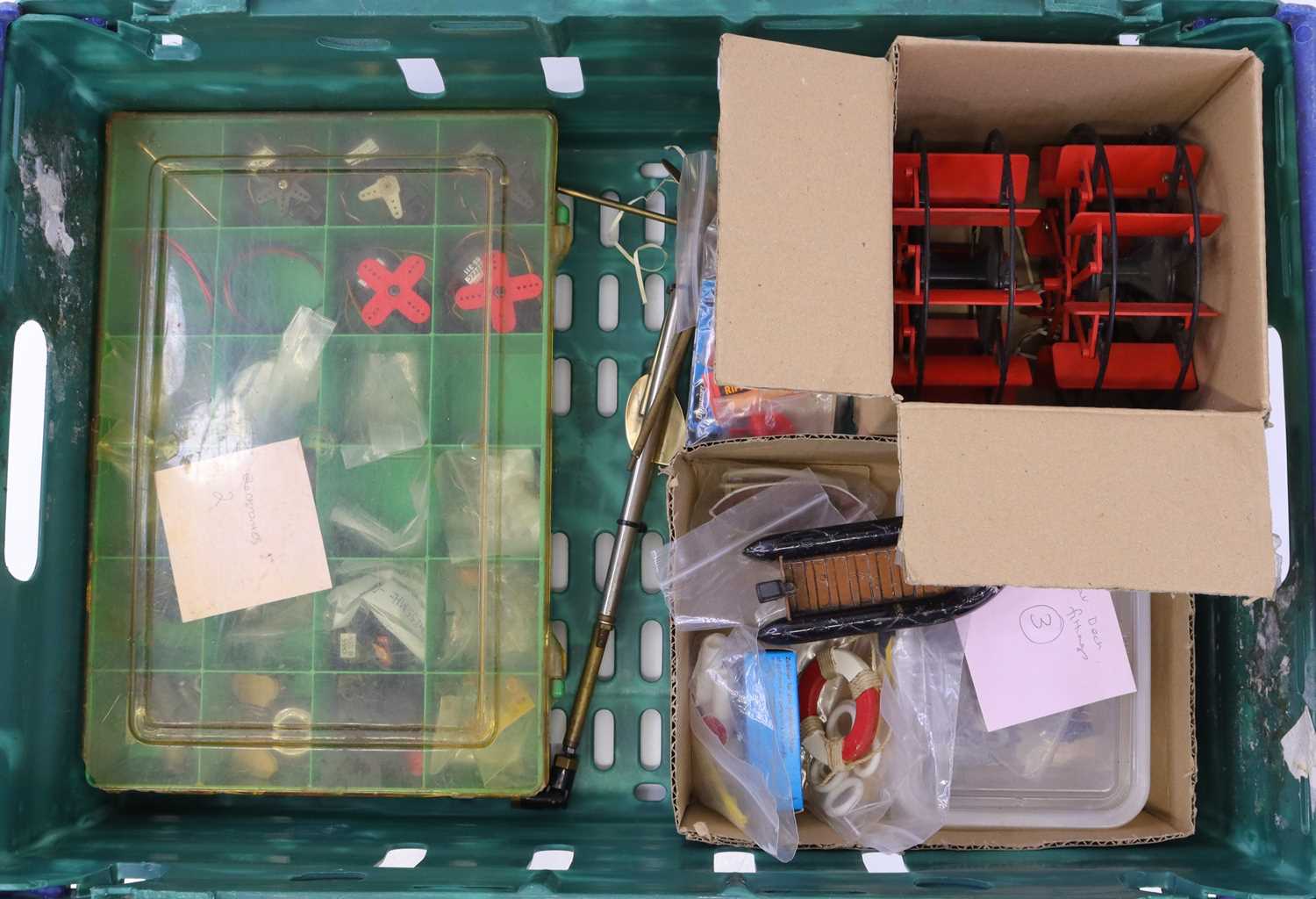 Lot 56 - Collection of radio control boat parts and spares