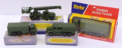 Lot 1110 - Collection of 4 boxed Dinky Toy Military...