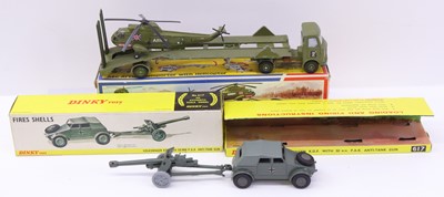 Lot 1102 - Dinky Toys Military diecast group, 2 examples...