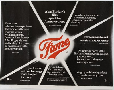 Lot 1069 - Fame, 1980, UK quad film poster, together with...
