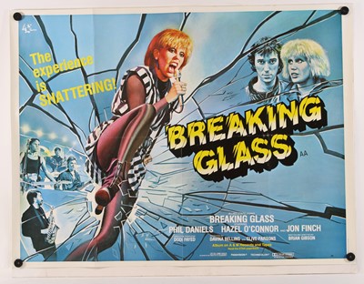 Lot 1072 - Breaking Glass, 1980, UK quad film poster,...