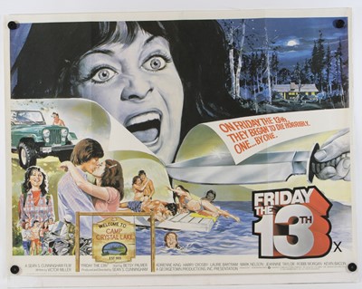 Lot 1075 - Friday The 13th, 1980, UK quad film poster,...