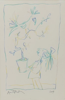 Lot 336 - Quentin Blake (b.1932) - Potted plants with...