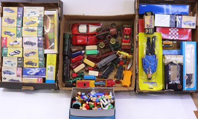 Lot 2034 - 3 trays of mixed play worn diecast, boxed...