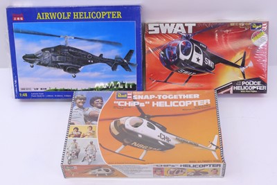Lot 1887 - TV/Movie Helicopter kits, Kitech 1.48 scale,...
