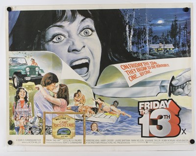 Lot 1081 - Friday The 13th, 1980, UK quad poster,...