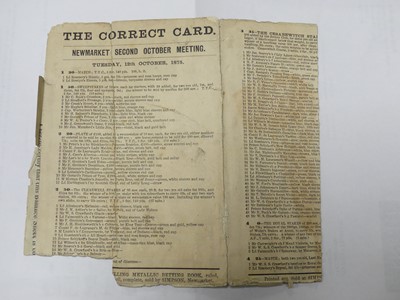 Lot 1150 - Newmarket Races, a racecard for the Newmarket...