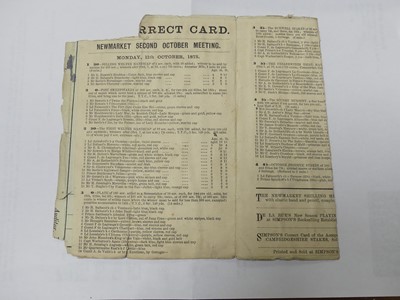 Lot 1150 - Newmarket Races, a racecard for the Newmarket...