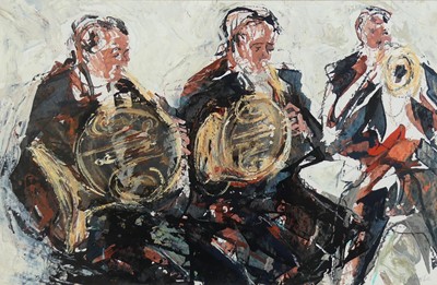 Lot 298 - Bernard Rooke (b.1938) - Orchestra, oil,...