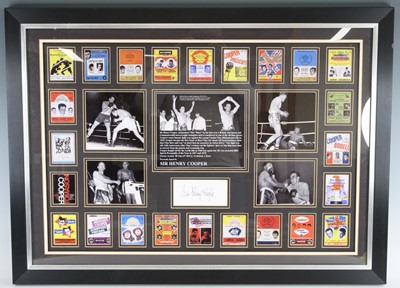 Lot 1131 - Sir Henry Cooper (1934-2011), a hand-signed...