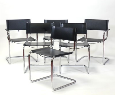 Lot 427 - A set of six Italian contemporary tubular...