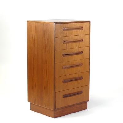 Lot 439 - A 1960s G-Plan 'Fresco' teak narrow chest, the...