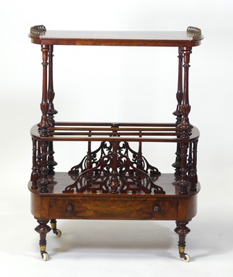 Lot 2442 - A Victorian figured walnut and marquetry...
