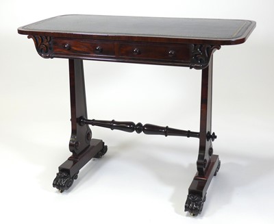Lot 2463 - A late Regency rosewood library table, having...