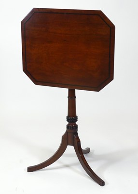 Lot 2421 - A Regency mahogany and ebony strung pedestal...