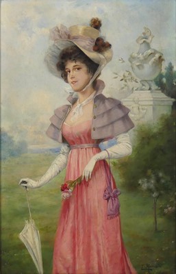 Lot 2306 - L. Morosini (20th century) - Study of a maiden...
